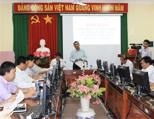Họp báo công bố hoạt động chào mừng 40 năm Giải phóng Bình Thuận